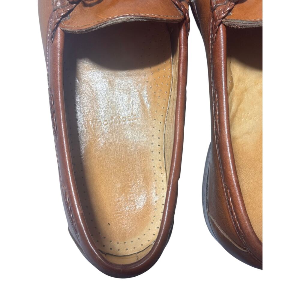 Allen Edmonds Woodstock Loafers Mens 10D Brown Leather Kiltie Tassel Detail - Picture 9 of 14